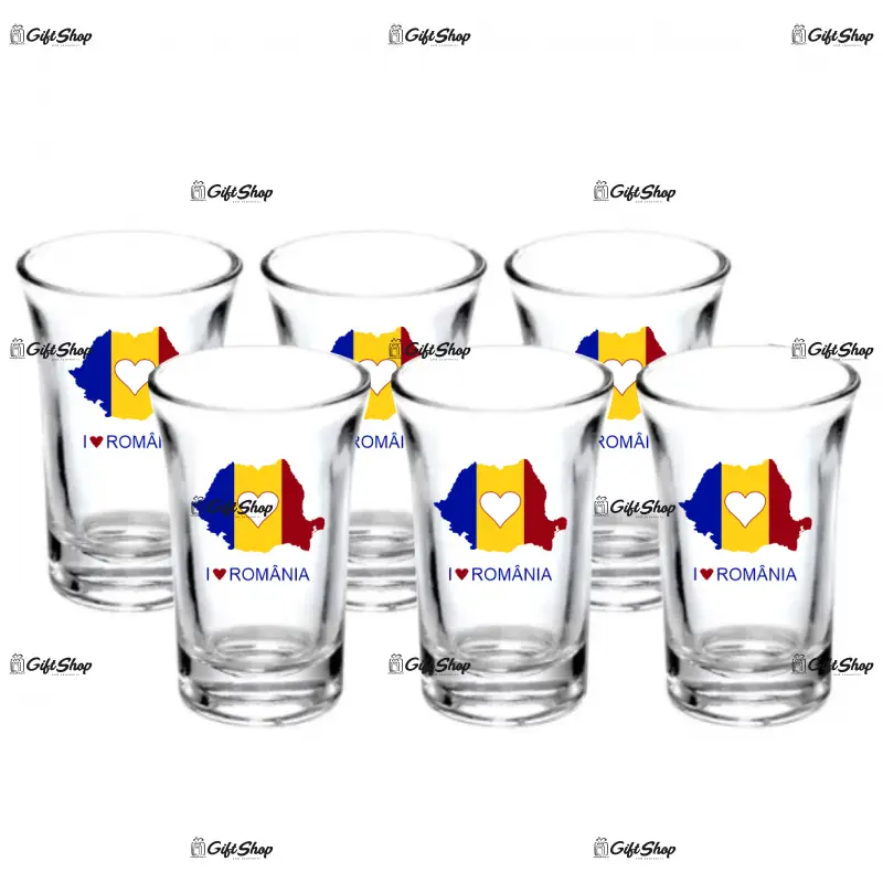 I love romania harta, pahar shout, model 59b